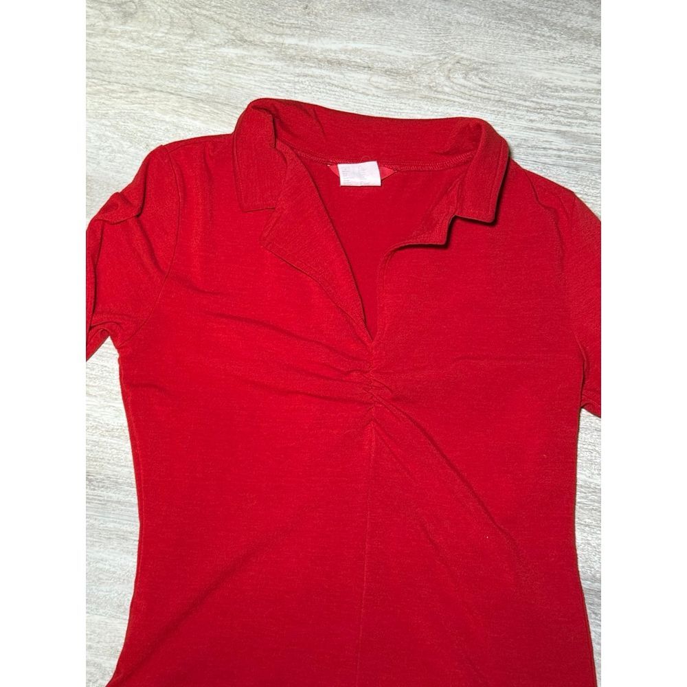 Y2K Esprit red long sleeve woman's top size medium - Picture 4 of 5